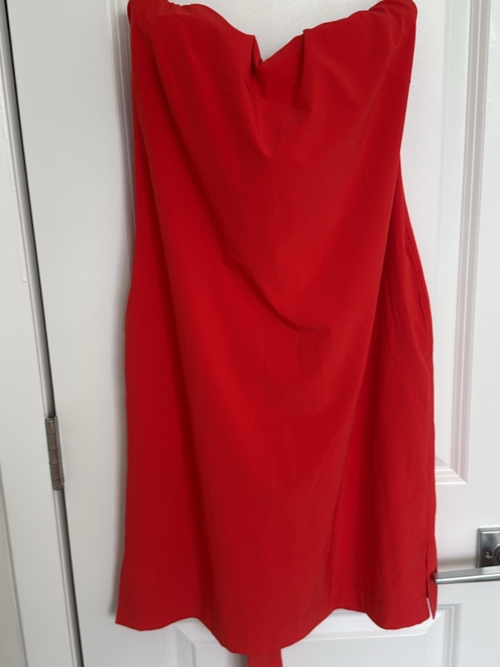 Athleta Red Strapless Dress